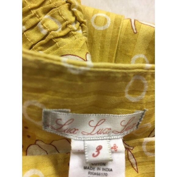 Lux Lux Lux Size 3 Yellow Floral Cotton Skirt - Picture 2 of 8